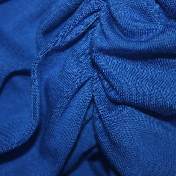 Bebe Dress NEW $109 Sz S Royal Blue Flutter Sleeve Ruching Short Rayon Spandex