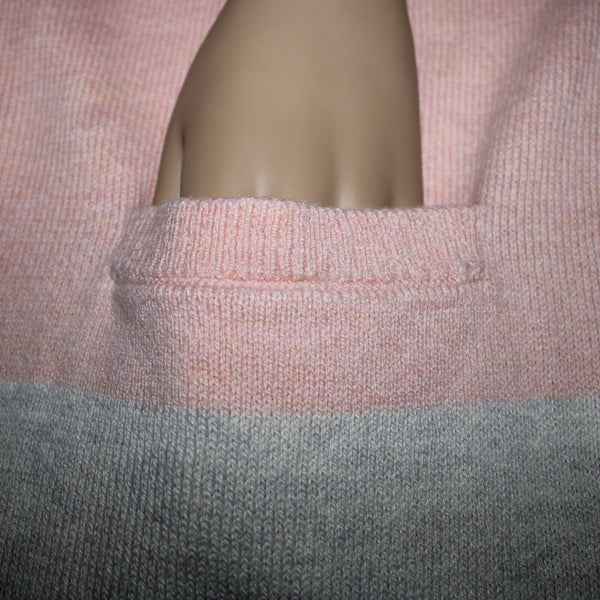 Pure Jill NEW Sz XSP Peach Gray Color Block Long Sleeve Cotton Acrylic Wrap