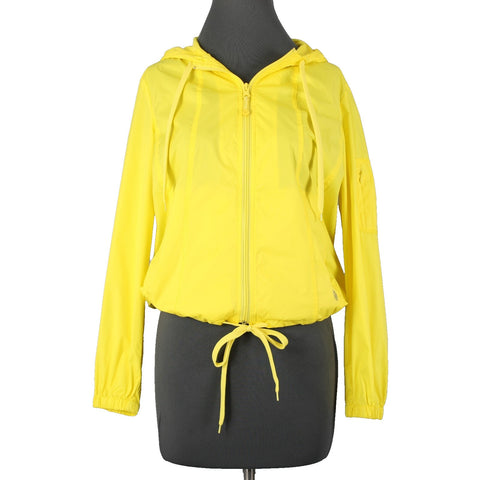 Talbots Sz SP Yellow Zipper Pockets Hooded Lined 100% Polyester Windbreak Jacket