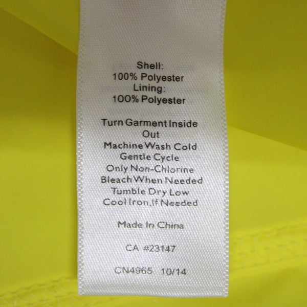 Talbots Sz SP Yellow Zipper Pockets Hooded Lined 100% Polyester Windbreak Jacket
