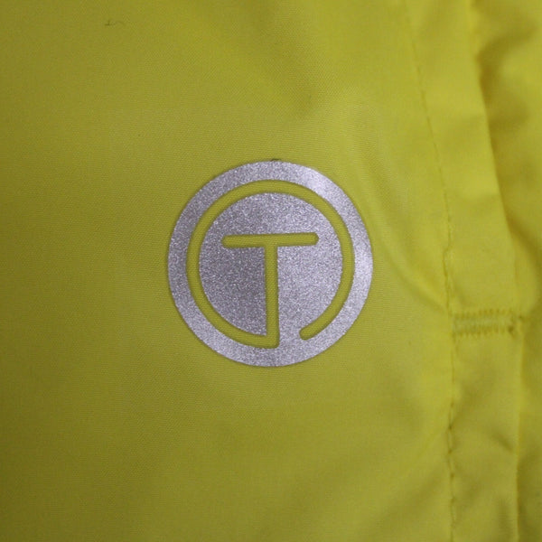 Talbots Sz SP Yellow Zipper Pockets Hooded Lined 100% Polyester Windbreak Jacket