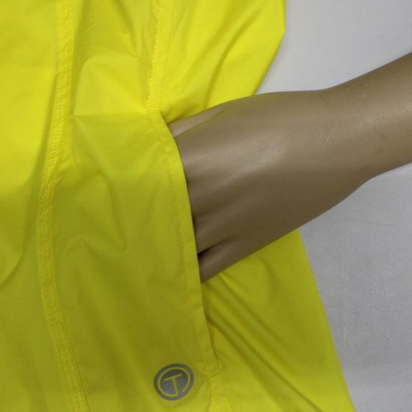 Talbots Sz SP Yellow Zipper Pockets Hooded Lined 100% Polyester Windbreak Jacket