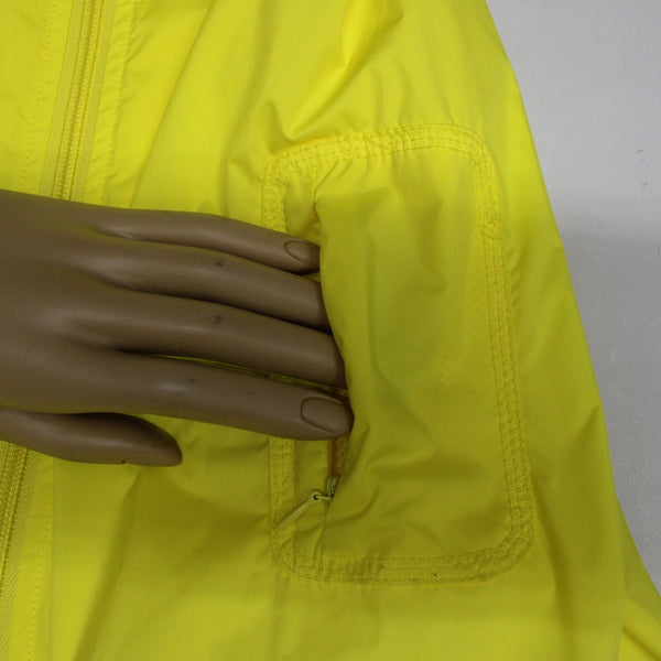 Talbots Sz SP Yellow Zipper Pockets Hooded Lined 100% Polyester Windbreak Jacket