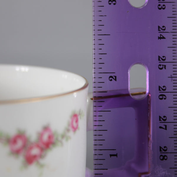Heinrich Co Tea Cup With Saucer Selb Bavaria White Pink Floral Tea Cup W/ Saucer