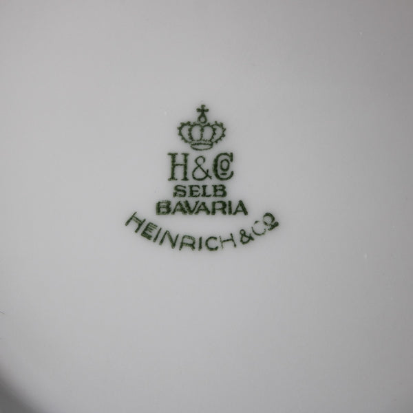 Heinrich Co Tea Cup With Saucer Selb Bavaria White Pink Floral Tea Cup W/ Saucer