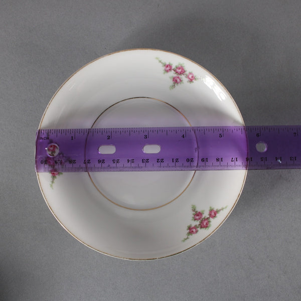 Heinrich Co Tea Cup With Saucer Selb Bavaria White Pink Floral Tea Cup W/ Saucer