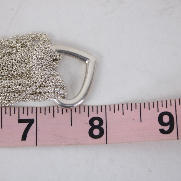 Tiffany Co Necklace 925 Sterling Silver Heart Multi Chains 16" Necklace