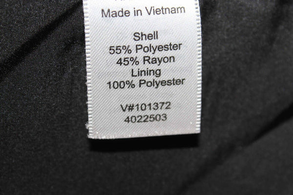 Coldwater Creek 10 Black White Polyester Rayon 3 Button Jacket