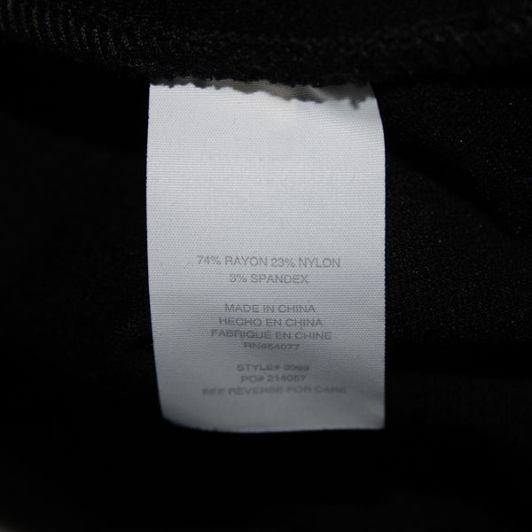 Cabi Sz 10 Black Unlined Draped Rayon Nylon Spandex Skirt