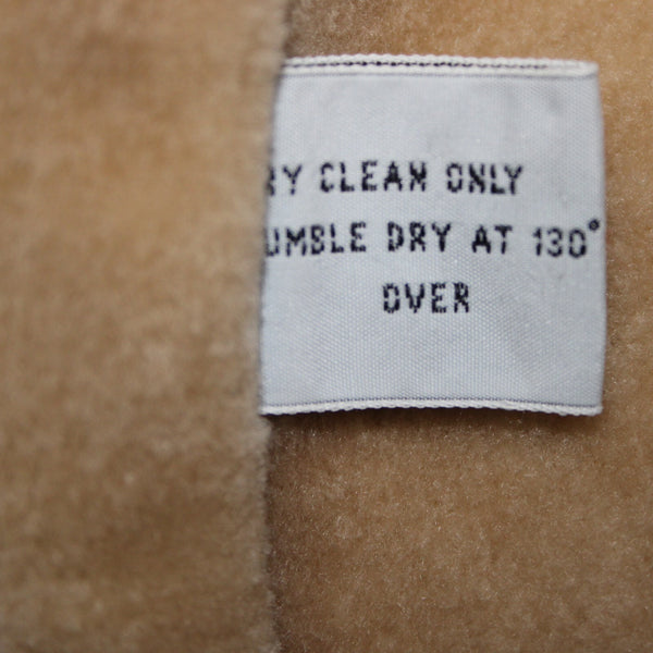 London Fog Sz 6 Petite Tan Brown Collared Pockets Mid Length Fleece Lined Jacket