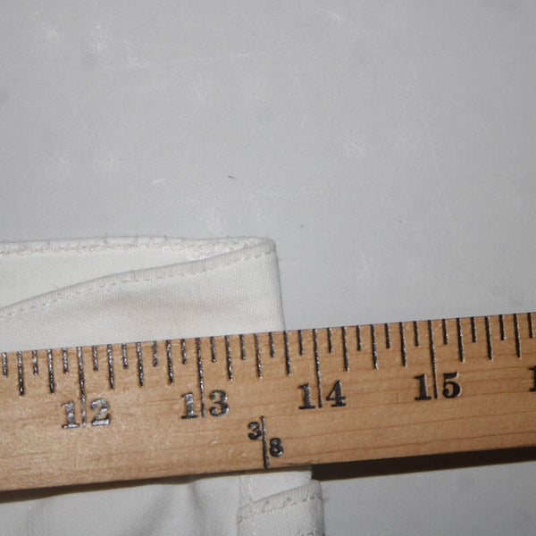J Crew Toothpick Sz 27T x 31 White Denim 9'' High Rise Pockets Cotton Poly Jeans