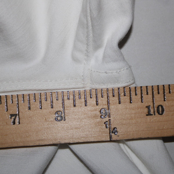 J Crew Toothpick Sz 27T x 31 White Denim 9'' High Rise Pockets Cotton Poly Jeans
