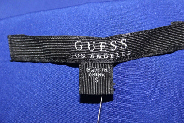 Guess NEW $98 Sz S Royal Strappy Back Ruffle Front Poly Blend Chiffon Dress