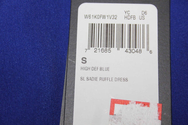 Guess NEW $98 Sz S Royal Strappy Back Ruffle Front Poly Blend Chiffon Dress