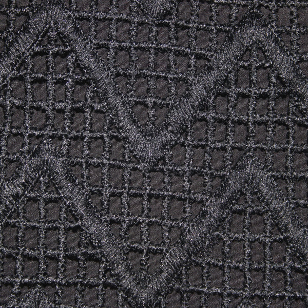 Aqua Dress Sz M Black Lined Crochet Body Sleeveless Polyester Spandex Dress