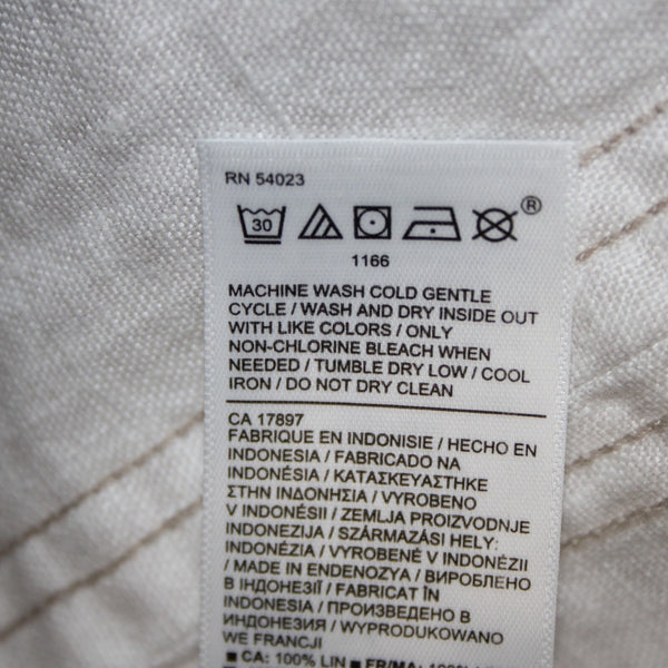 Athleta NEW $79 Cabo Sz 4 x 28 White Tan Pockets 100% Linen Active Wear Pant