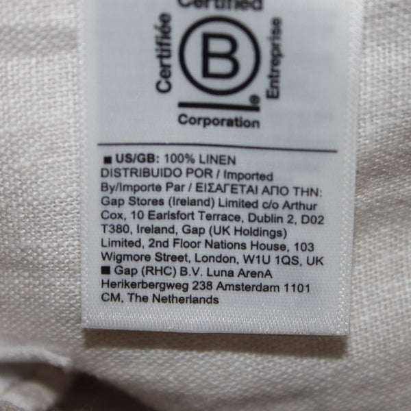 Athleta NEW $79 Cabo Sz 4 x 28 White Tan Pockets 100% Linen Active Wear Pant