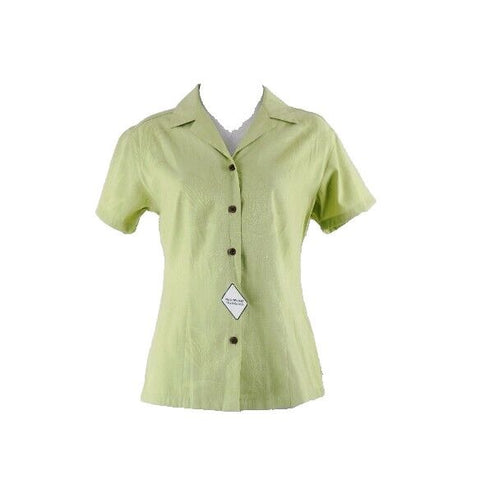 Port Authority NEW Sz S Lime Palm Detail Stain Release Poly Rayon Shirt Top