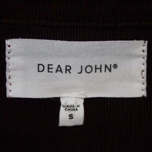 Dear John Top Sz S Purple Collared Button Down Corduroy 100% Cotton Top