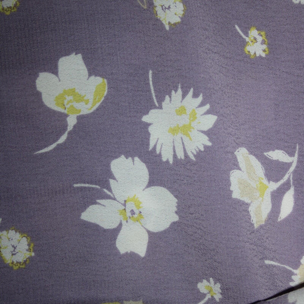 Sanctuary NEW $89 Hello Spring Sz L Purple White Yellow Ruffle 100% Rayon Top