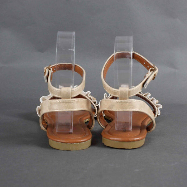 Nanette Lepore Sz 12 Girls Gold Champagne Man Made Materials Sandals