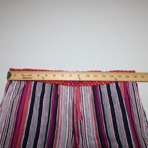 Sundance Shorts NEW Sz S x 8 Pink Multi Color Striped Drawstring 100% Cotton