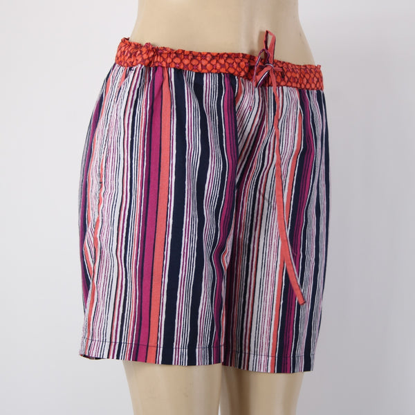 Sundance Shorts NEW Sz S x 8 Pink Multi Color Striped Drawstring 100% Cotton