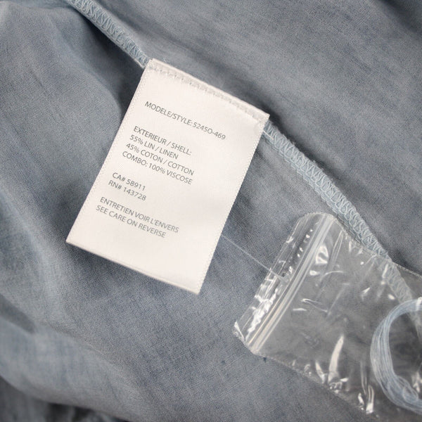 Tribal Jeans NEW $95 Sz S Blue Tye Dye Layered Round Neck Linen Cotton Top