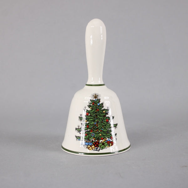 Spode Bell Multi Colored Holiday Christmas Tree 5.5" Handled Bell