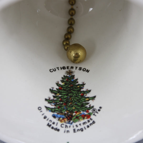 Spode Bell Multi Colored Holiday Christmas Tree 5.5" Handled Bell