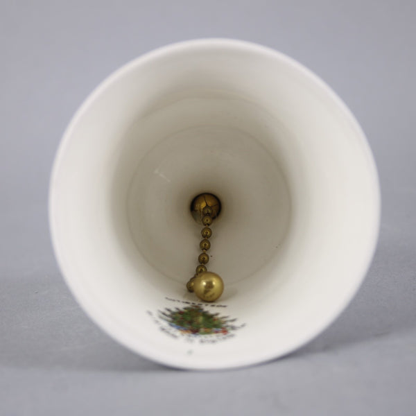 Spode Bell Multi Colored Holiday Christmas Tree 5.5" Handled Bell