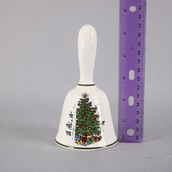 Spode Bell Multi Colored Holiday Christmas Tree 5.5" Handled Bell