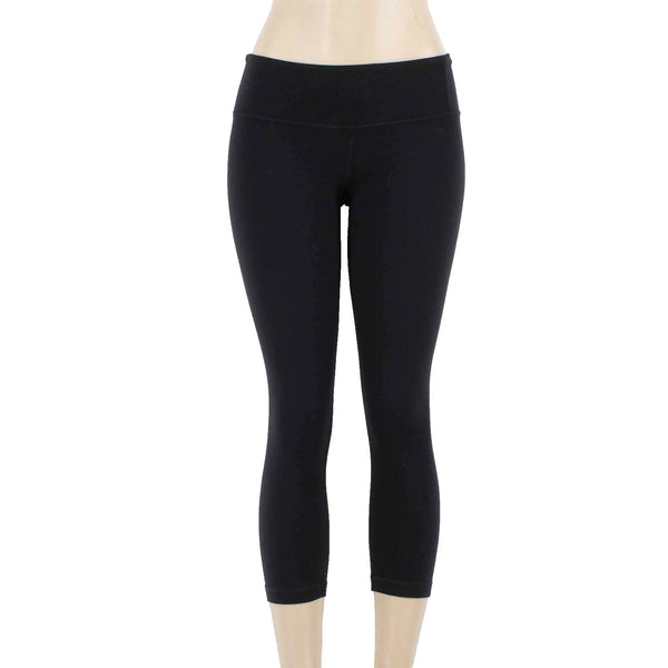 Lululemon Sz 6 x 22 Black Pull On Active Wear Compression Pant