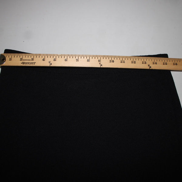 Terani Sz 12 Black White Ruffled Pleated Elastic Waist Wool Rayon Skirt