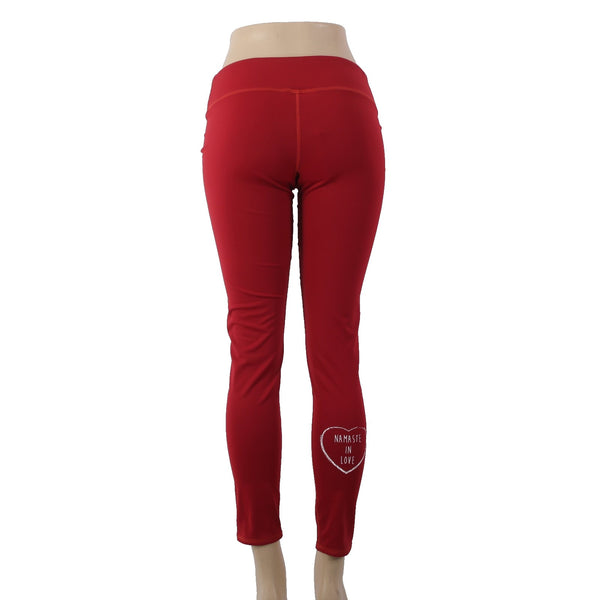 Brooke Taylors Yoga AW Pant NEW $76 Sz L x 29 Red White Pull On Nylon Spandex