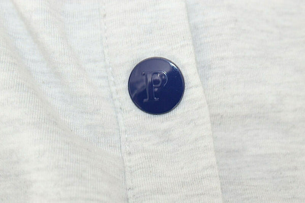 Papaya PY S Gray Navy Detachable Hood Snap Front Cotton Poly Spandex Vest
