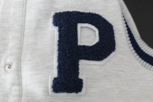 Papaya PY S Gray Navy Detachable Hood Snap Front Cotton Poly Spandex Vest