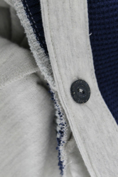 Papaya PY S Gray Navy Detachable Hood Snap Front Cotton Poly Spandex Vest