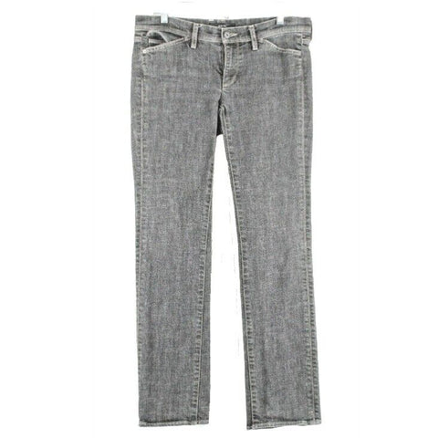 Noir Sz 8 x 32 Charcoal Gray Denim Cotton Blend Back Flap Pocket Jeans