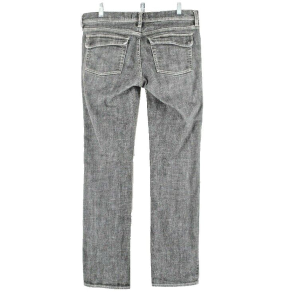 Noir Sz 8 x 32 Charcoal Gray Denim Cotton Blend Back Flap Pocket Jeans