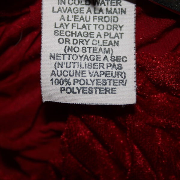 Komarov Sz S Red Black Lace Trim Corset Laced 100% Polyester 3 Piece Skirt Suit