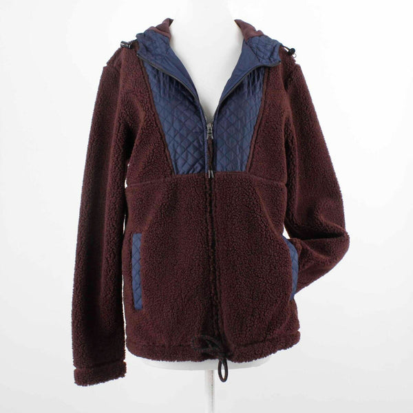 American Rag Cie NEW $80 Sz M Burgundy Navy Blue Hooded Zip Up Jacket