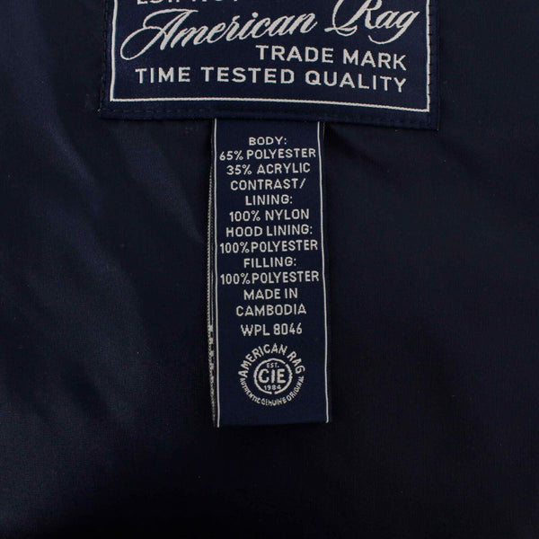 American Rag Cie NEW $80 Sz M Burgundy Navy Blue Hooded Zip Up Jacket