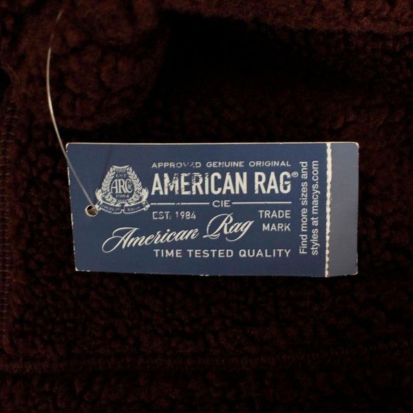 American Rag Cie NEW $80 Sz M Burgundy Navy Blue Hooded Zip Up Jacket
