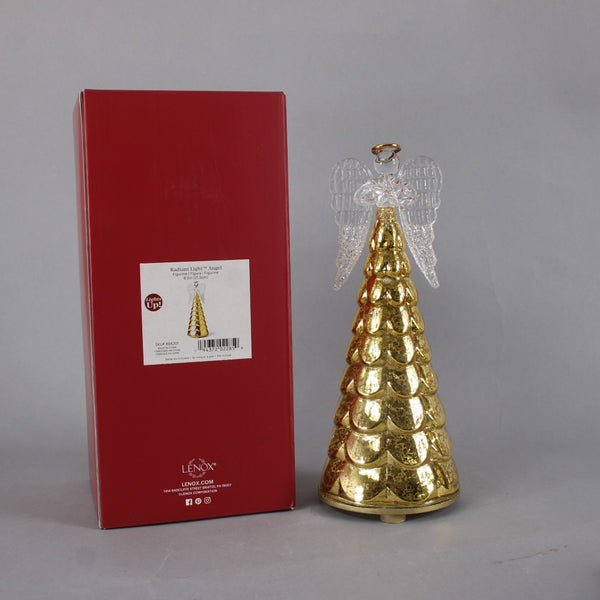 Lenox Angel Figurine Radiant Light Gold Clear  Lights Up 8.5" Angel Figurine