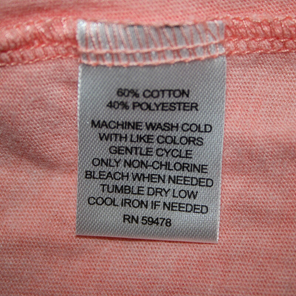 Telluride Sz M Peach Pink Print Empire Tied Back Cotton Polyester Knit Dress