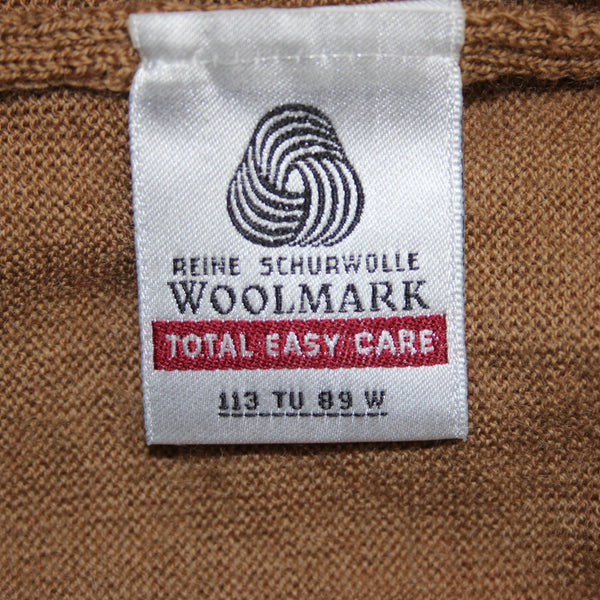 Barisal Sweater Sz 52 Brown V Neck Easy Care Wool Vest Sweater