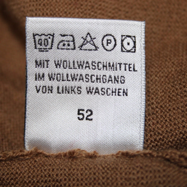 Barisal Sweater Sz 52 Brown V Neck Easy Care Wool Vest Sweater