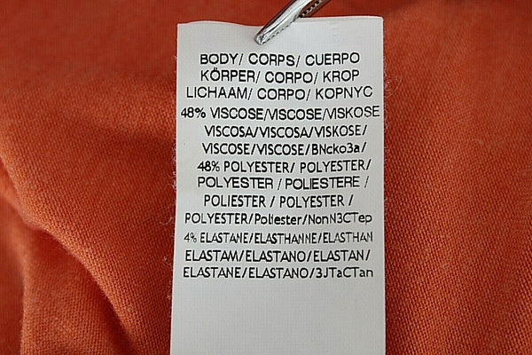 Trina Turk Sz M Orange Cutout Braided Racerback Viscose Poly Spandex Top