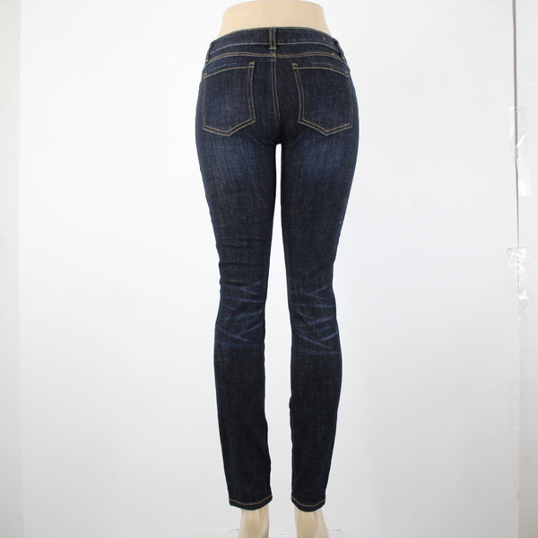 Cabi Sz 2 x 31.5 Blue Denim Skinny Pockets Cotton Polyester Jeans